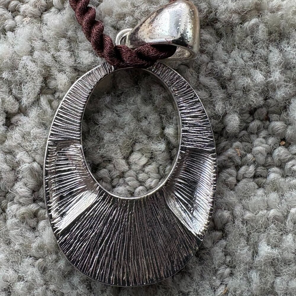 Vintage Artisan Sterling Silver Pendant – Tiger’s Eye & Natural Inlay - Picture 10 of 11